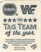 1988 Borden WWF Tag Team of the Year Stickers #NNO The British Bulldogs and Matilda Back