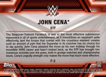 2017 Topps WWE Then Now Forever  - Finishers and Signature Moves #F-2 John Cena Back