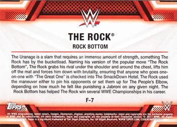 2017 Topps WWE Then Now Forever  - Finishers and Signature Moves #F-7 The Rock Back