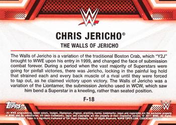 2017 Topps WWE Then Now Forever  - Finishers and Signature Moves #F-18 Chris Jericho Back