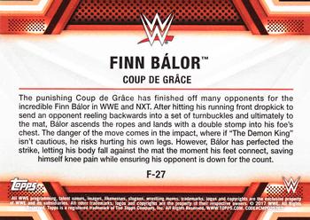 2017 Topps WWE Then Now Forever  - Finishers and Signature Moves #F-27 Finn Bálor Back