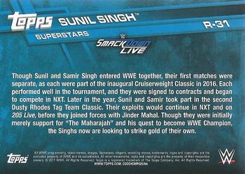 2017 Topps WWE Then Now Forever  - Roster Updates #R-31 Sunil Singh Back