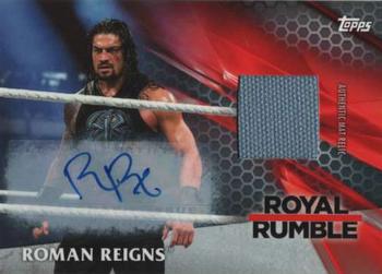 2017 Topps WWE Then Now Forever  - Royal Rumble 2017 Mat Relic Autographs #NNO Roman Reigns Front
