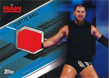 2017 Topps WWE Then Now Forever  - Shirt Relics Blue #NNO Curtis Axel Front