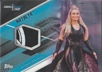 2017 Topps WWE Then Now Forever  - Shirt Relics Blue #NNO Natalya Front