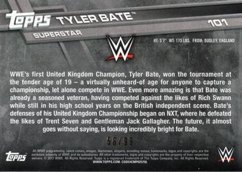 2017 Topps WWE Then Now Forever  - Blue #101 Tyler Bate Back