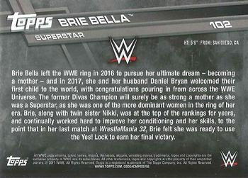 2017 Topps WWE Then Now Forever  - Bronze #102 Brie Bella Back