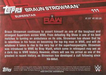 2017 Topps WWE Then Now Forever  - Bronze #111 Braun Strowman Back