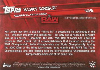 2017 Topps WWE Then Now Forever  - Bronze #126 Kurt Angle Back