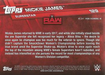 2017 Topps WWE Then Now Forever  - Bronze #129 Mickie James Back