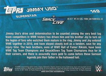 2017 Topps WWE Then Now Forever  - Bronze #149 Jimmy Uso Back