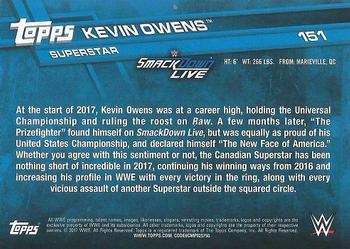 2017 Topps WWE Then Now Forever  - Bronze #151 Kevin Owens Back