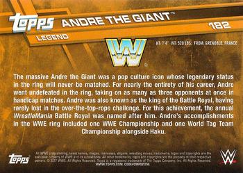 2017 Topps WWE Then Now Forever  - Bronze #182 Andre the Giant Back