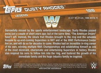 2017 Topps WWE Then Now Forever  - Bronze #186 Dusty Rhodes Back