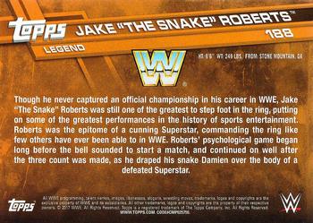 2017 Topps WWE Then Now Forever  - Bronze #188 Jake Roberts Back