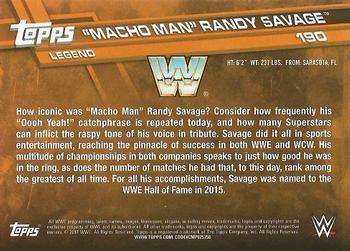 2017 Topps WWE Then Now Forever  - Bronze #190 Randy Savage Back