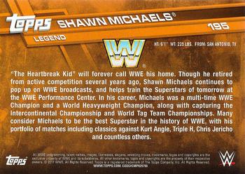 2017 Topps WWE Then Now Forever  - Bronze #195 Shawn Michaels Back