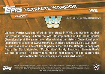 2017 Topps WWE Then Now Forever  - Bronze #199 Ultimate Warrior Back