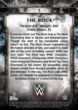 2017 Topps Legends of WWE - Bronze #3 The Rock Back