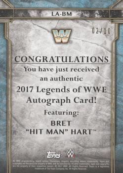 2017 Topps Legends of WWE - Autographs Gold #LA-BM Bret 