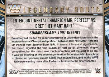 2017 Topps Legends of WWE - Legendary Bouts #10 Intercontinental Champion Mr. Perfect vs. Bret 