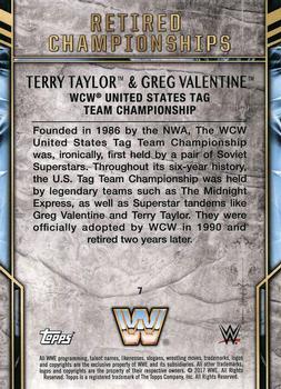 2017 Topps Legends of WWE - Retired Titles #7 Terry Taylor / Greg Valentine Back