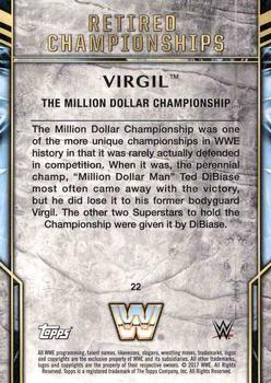 2017 Topps Legends of WWE - Retired Titles #22 Virgil Back