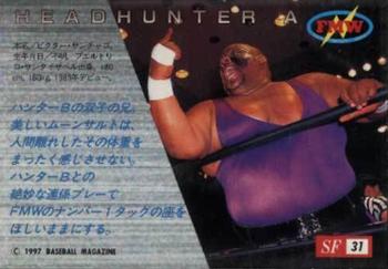 1997 BBM Sparkling Fighters #31 Headhunter A Back