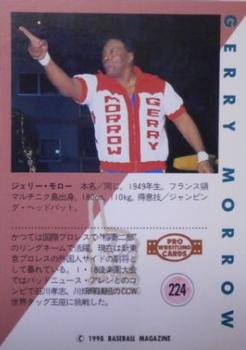 1998 BBM Pro Wrestling #224 Gerry Morrow Back