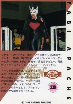1998 BBM Pro Wrestling #330 Fabi Apache Back