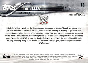 2018 Topps WWE #18 Brie Bella Back