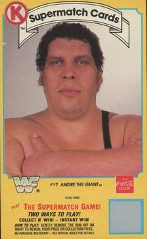 1987 Circle K WWF Supermatch #17 Andre The Giant Front