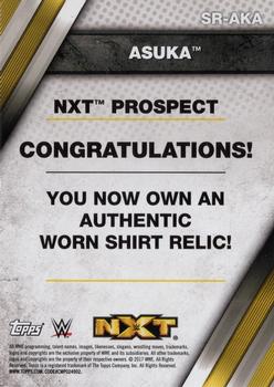 2017 Topps WWE NXT - Shirt Relics Blue #SR-AKA Asuka Back