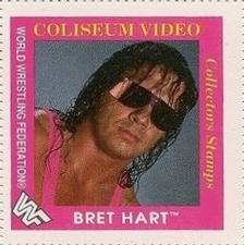 1993 Coliseum Video WWF Superstar Collectors Stamps #NNO Bret Hart Front