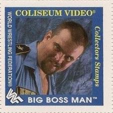 1993 Coliseum Video WWF Superstar Collectors Stamps #NNO Big Boss Man Front