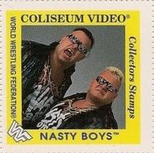 1993 Coliseum Video WWF Superstar Collectors Stamps #NNO Nasty Boys Front