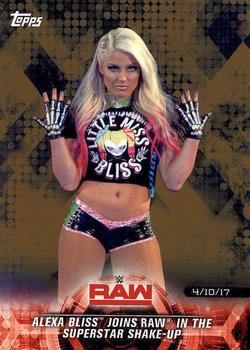 2018 Topps WWE Road To Wrestlemania - Bronze #32 Alexa Bliss Joins Raw In The Superstar Shake-Up - Raw - 4/10/17 Front