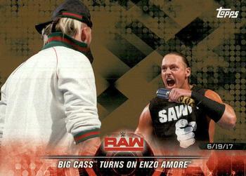 2018 Topps WWE Road To Wrestlemania - Bronze #41 Big Cass Turns on Enzo Amore - Raw - 6/19/17 Front