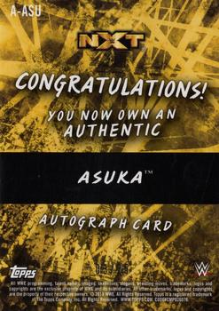 2018 Topps WWE Road To Wrestlemania - Autographs Silver #A-ASU Asuka Back
