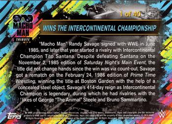 2018 Topps WWE Road To Wrestlemania - Macho Man Tribute (Part 1) #1 Wins the Intercontinental Championship Back