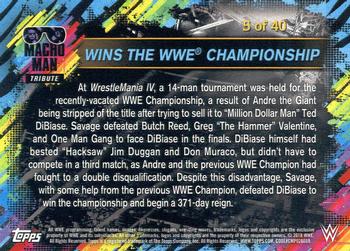 2018 Topps WWE Road To Wrestlemania - Macho Man Tribute (Part 1) #5 Wins the WWE Championship Back