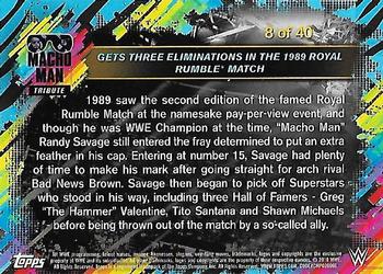 2018 Topps WWE Road To Wrestlemania - Macho Man Tribute (Part 1) #8 Gets Three Eliminations in the 1989 Royal Rumble Match Back