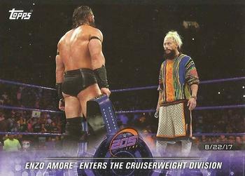 2018 Topps WWE Road To Wrestlemania - Road to Wrestlemania 34 #RTW-11 Enzo Amore Enters the Cruiserweight Division - WWE 205 Live - 8/22/17 Front