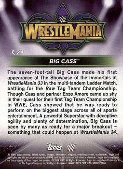 2018 Topps WWE Road To Wrestlemania - Wrestlemania 34 Roster #R-24 Big Cass Back