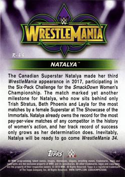 2018 Topps WWE Road To Wrestlemania - Wrestlemania 34 Roster #R-33 Natalya Back
