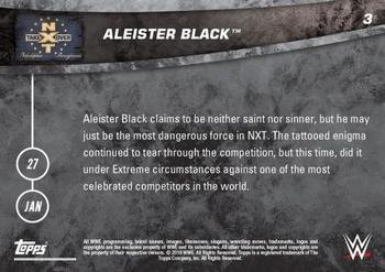 2018 Topps Now NXT #3 Aleister Black Back