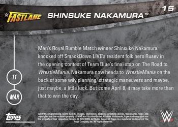 2018 Topps Now WWE #15 Shinsuke Nakamura Back