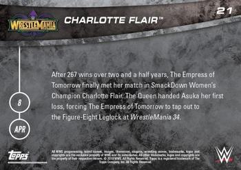 2018 Topps Now WWE #21 Charlotte Flair Back