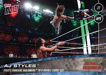 2018 Topps Now WWE #34 AJ Styles Front