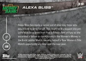 2018 Topps Now WWE #39 Alexa Bliss Back
